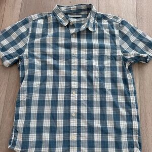 OuterKnown Men's Blue and White Checkered Shirt size Medium